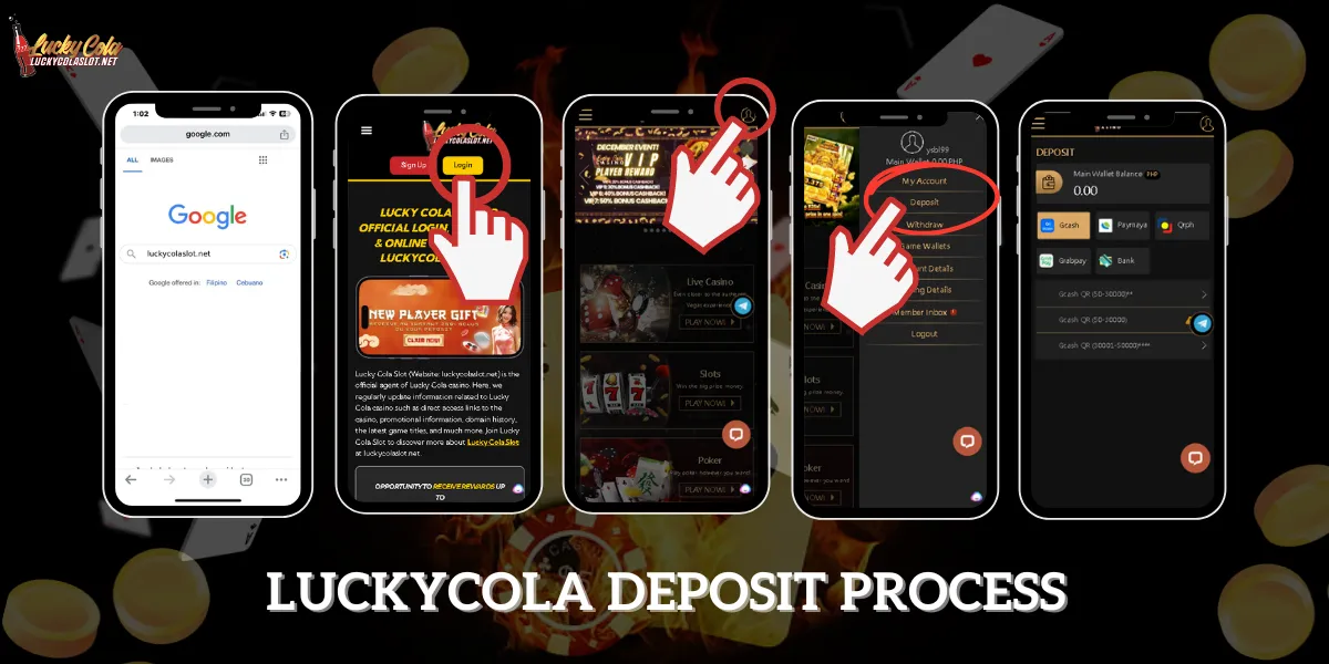 Luckycola Deposit Process